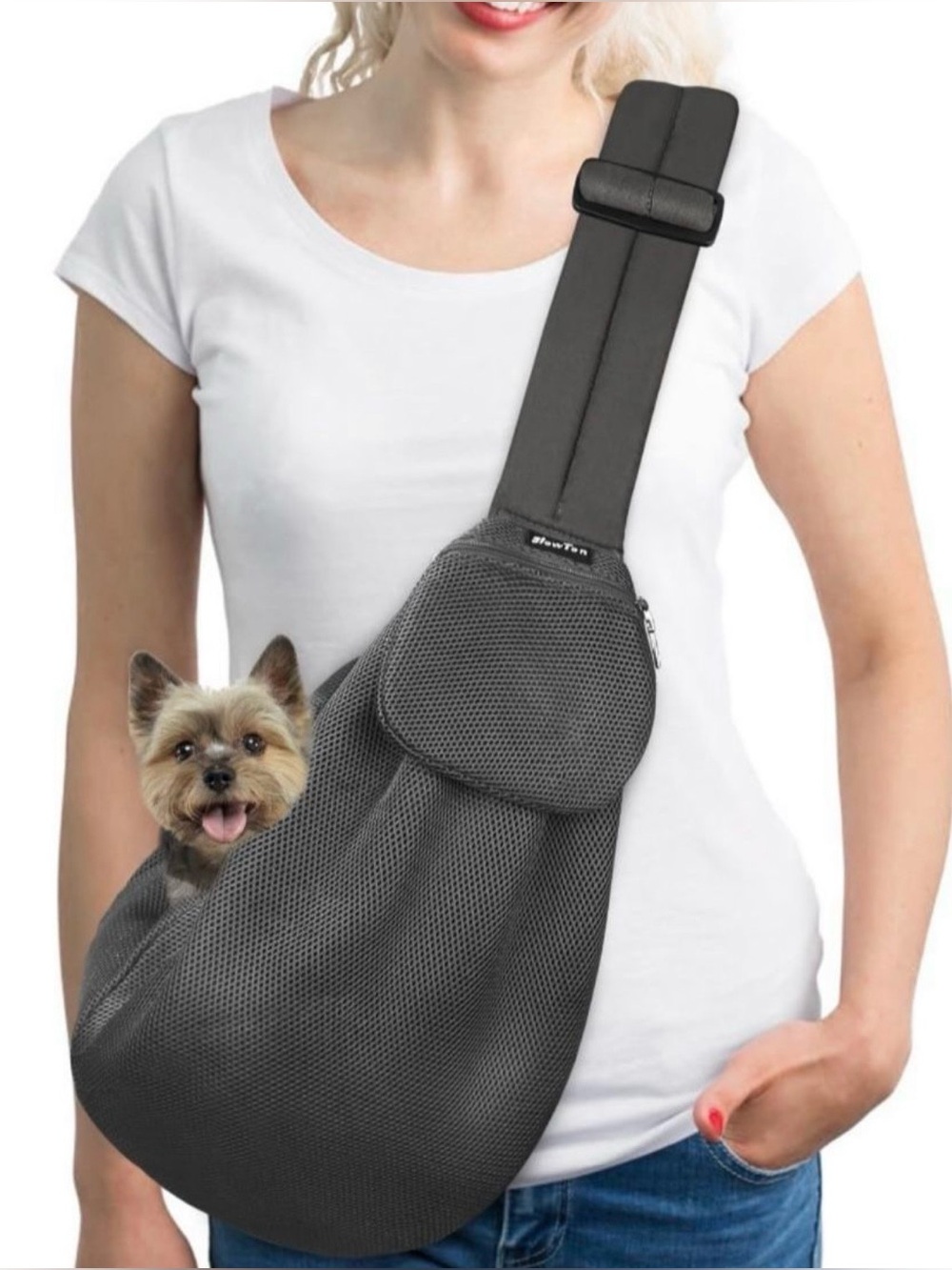 SlowTon Dog Carrier Sling - Thick Padded Shoulder Strap Adjustable Dog Carriers
